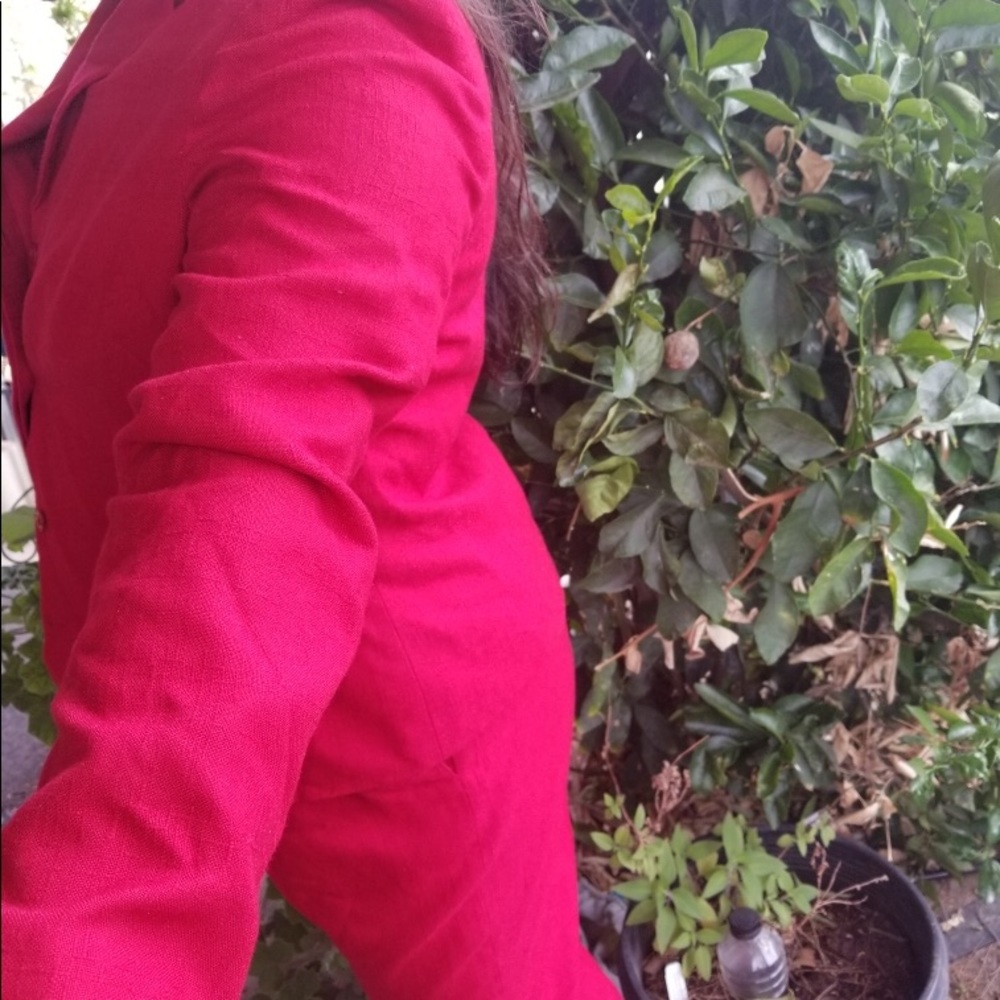 Red pan suit